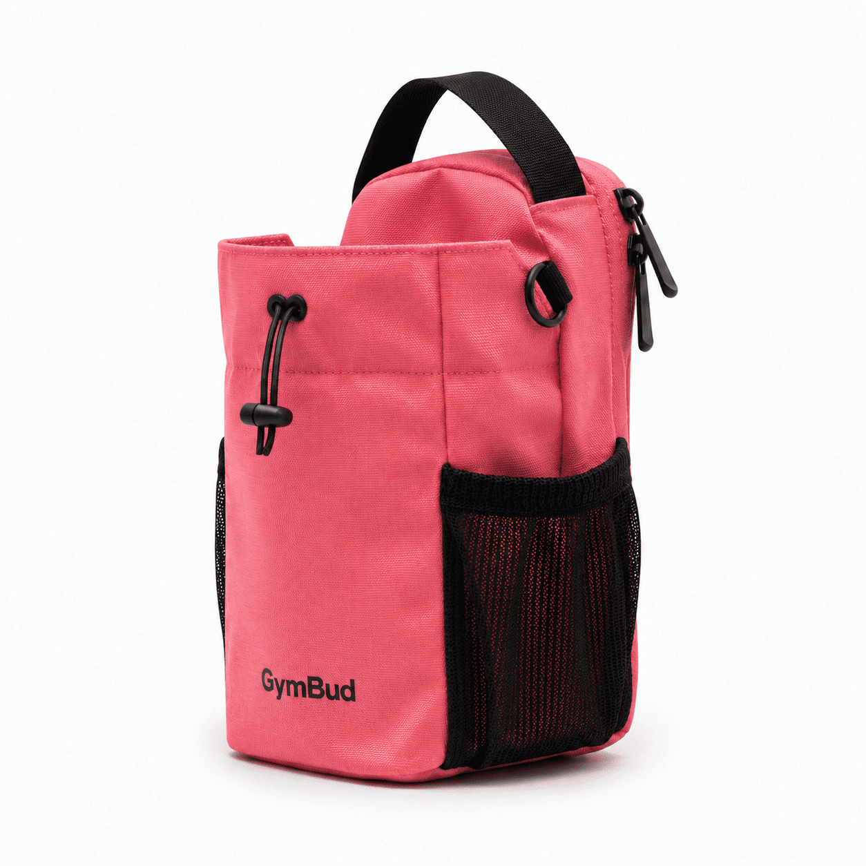 GymBud Gym Bag Blush Pink mit Netz-Seitenfach, Seitenansicht